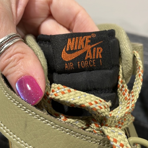 MEN'S NIKE AIR FORCE 1 MID '07 FB8881-200 NEUTRAL OLIVE / BLACK SIZE 14 - Picture 7 of 12